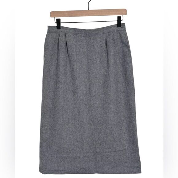 Vintage Pendelton Skirt Womens size 10 Gray Pure Virgin Wool made in USA - Picture 1 of 5